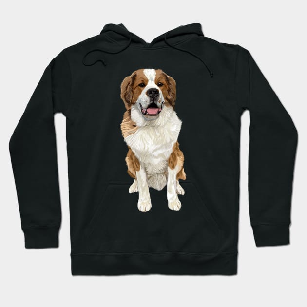 George the Saint Berner (Saint Bernard/Bernese Mountain Dog Cross) Hoodie by Quick Brown Fox Canada 